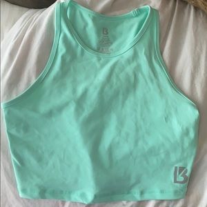 Mint buff bunny crop top